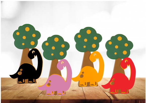 Arquivo Digital Silhouette e pdf Caixa Piramide Dinossauro