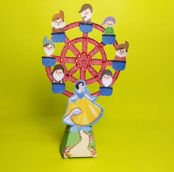 Arquivo Digital Silhouette Roda Gigante Branca de Neve