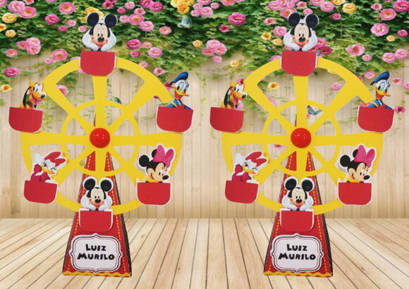 Arquivo Digital Silhouette Roda Gigante Mickey Luxo