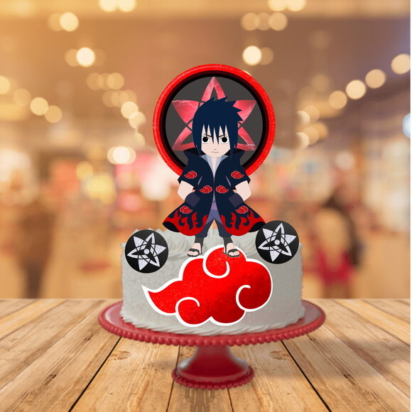 Arquivo Digital Silhouette Topo de Bolo Sasuke