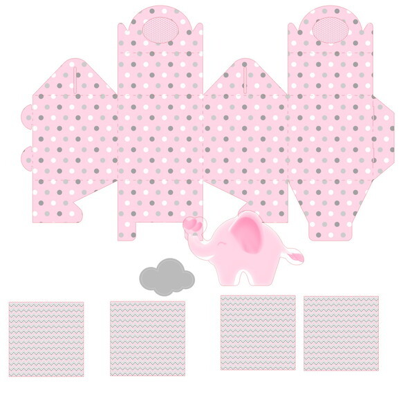 Arquivo Kit Silhouette Elefantinha Rosa Luxo Exclusivo