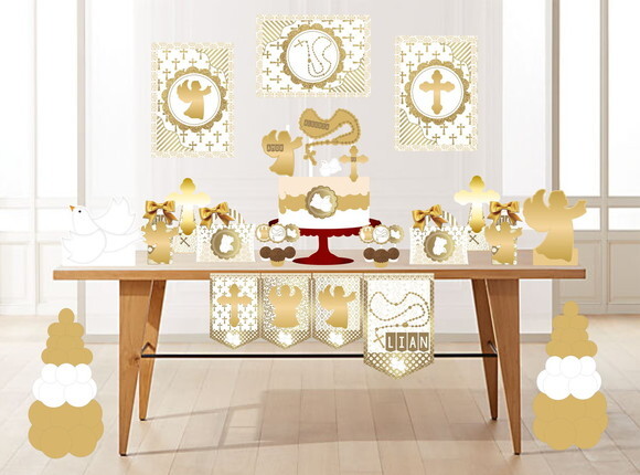 Arquivo Máquina Silhouette Batizado Dourado
