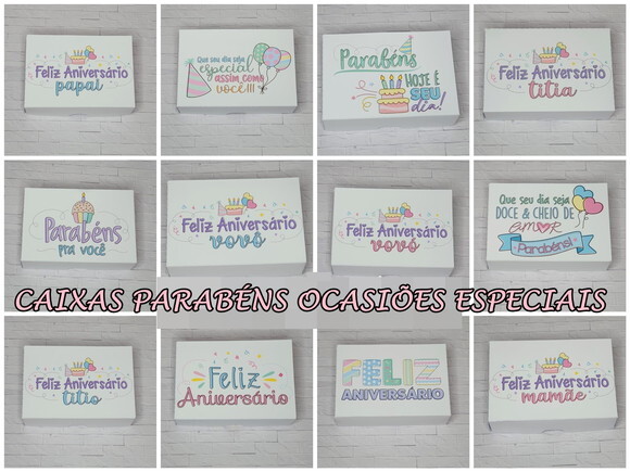 ARQUIVO SILHOUETTE CAIXAS PARABÉNS OCASIÕES ESPECIAIS