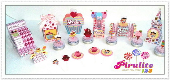 Arquivos de Corte Digitais Festa Confeitaria