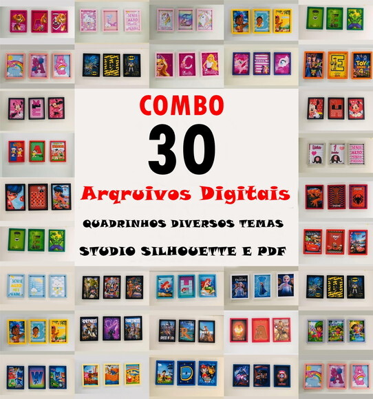 Combo Arquivos de Quadrinhos Vários Temas Silhouette e pdf