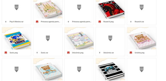 Combo de Arquivos Digitais Capas de Caderno