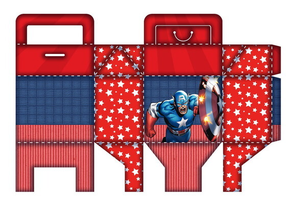 Kit Digital Arquivo Caixas Silhouette Capitão America