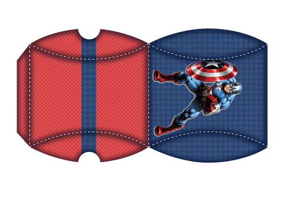 Kit Digital Arquivo Caixas Silhouette Capitão America
