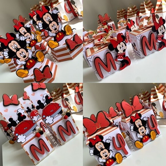 Mickey e Minnie Arquivo de Corte Studio e pdf (vermelha!)