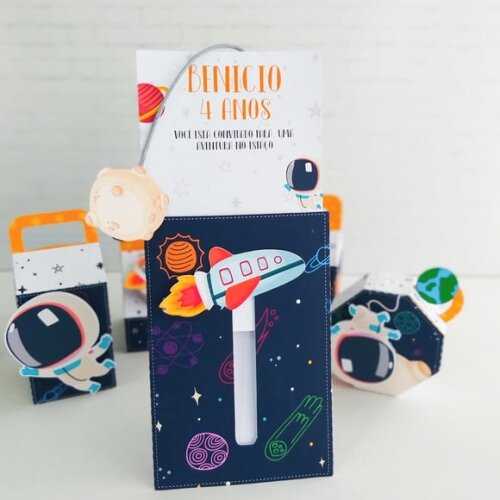 Arquivo Caixa Silhouette Astronauta Maravilhoso Luxo