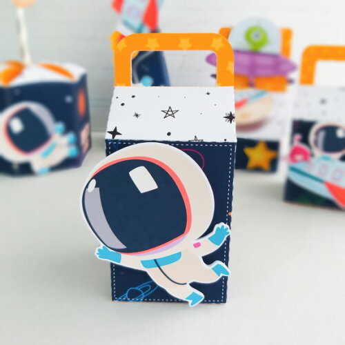 Arquivo Caixa Silhouette Astronauta Maravilhoso Luxo