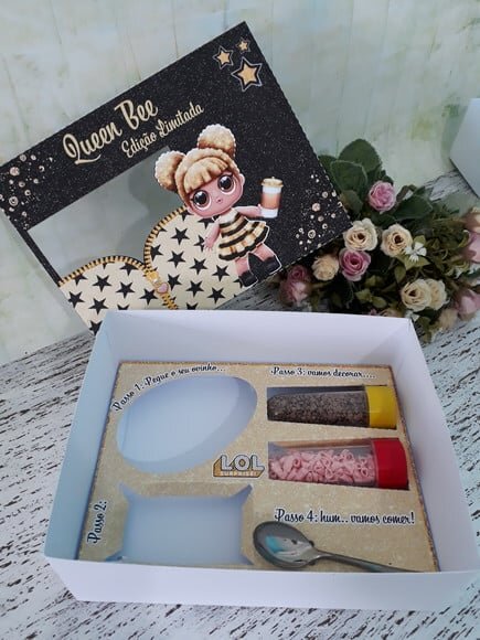 ARQUIVO CAIXA SILHOUETTE CONFEITEIRO MIRIM LOL BEE