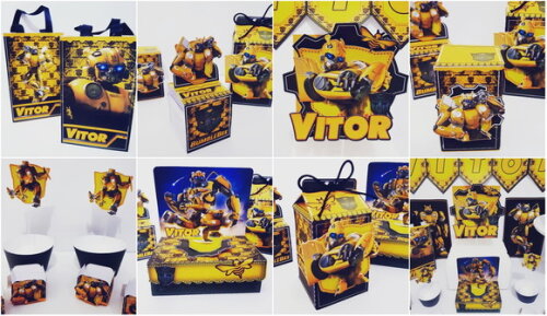 Arquivo Caixa Silhouette Festa em Casa Bumblebee