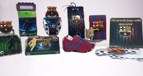 Arquivo Caixa Silhouette Futebol Barcelona Luxo