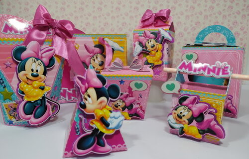 Arquivo Caixa Silhouette Minnie Rosa Luxo