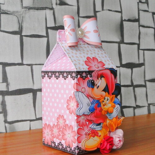Arquivo Caixa Silhouette Minnie Rosa Luxo