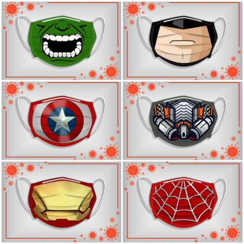 Arquivo Combo Arte para Sublimação Máscaras Super Herois