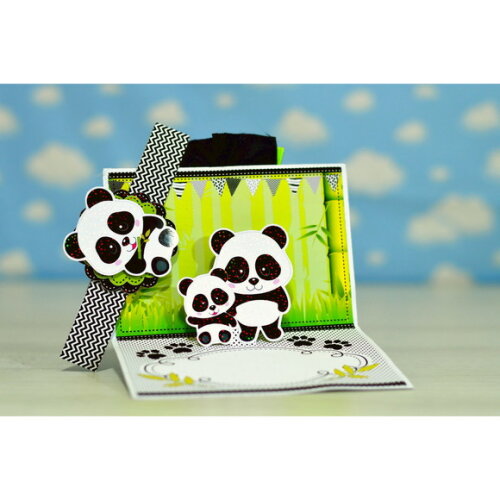 Arquivo de Corte Digital Convite Panda Menino Luxo