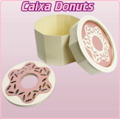Arquivo Digital Silhouette Caixa Donuts