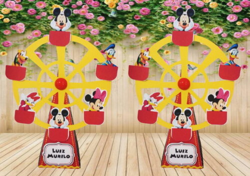 Arquivo Digital Silhouette Roda Gigante Mickey Luxo