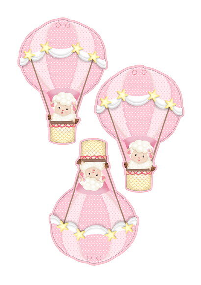 Arquivo Silhouette Tags Apliques Tubetes Ovelhinha Rosa