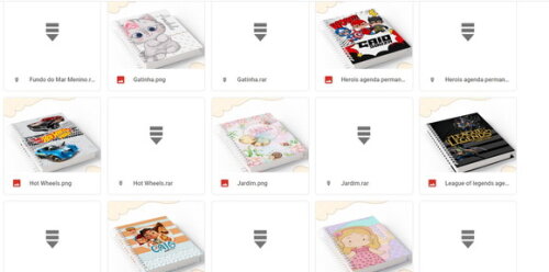 Combo de Arquivos Digitais Capas de Caderno