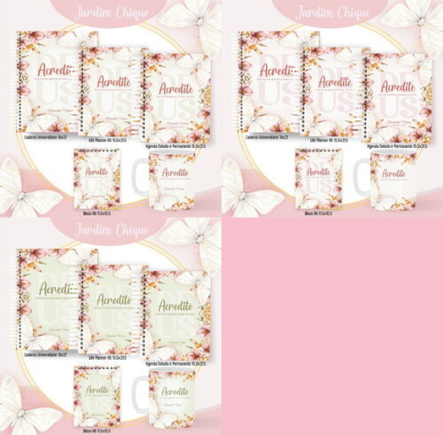 Combo de Capas Volta Ás Aulas Jardim Chique Png e / ou pdf