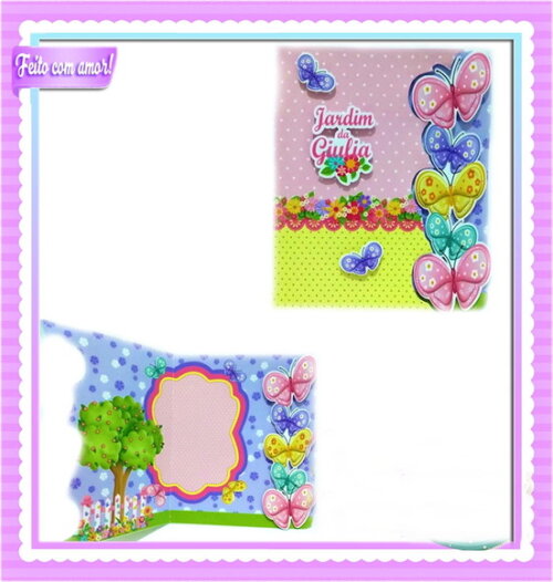 Kit Digital Silhouette Convite Jardim das Borboletas