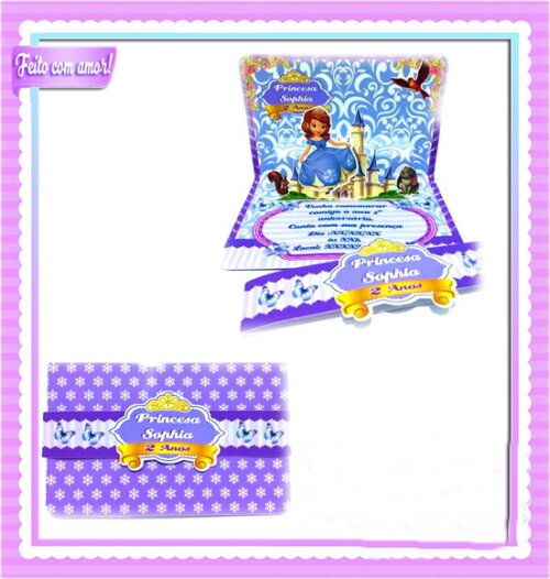 Kit Digital Silhouette Convite Princesa Sofia