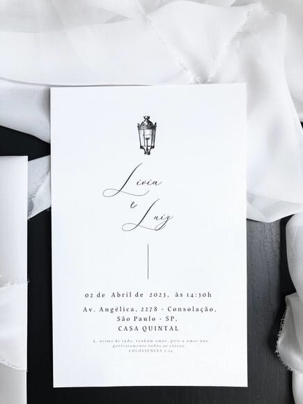 Convite de Casamento Clean
