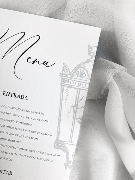 Menu de Casamento - Minimalista