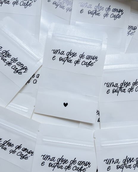Pacotinho Kraft Café Personalizado 10x15- Branco