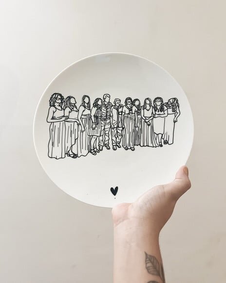 Prato Decorativo 24x24 - Personalizado a Mão (grande)