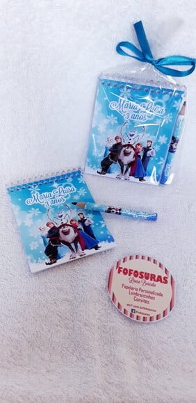 Bloquinho de Anotações com Mini Lápis FROZEN
