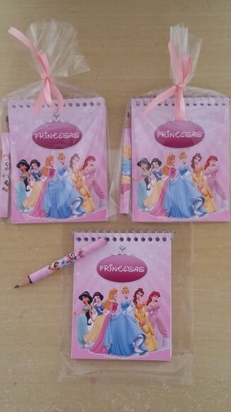 Bloquinho de Anotações com Mini Lápis Princesas