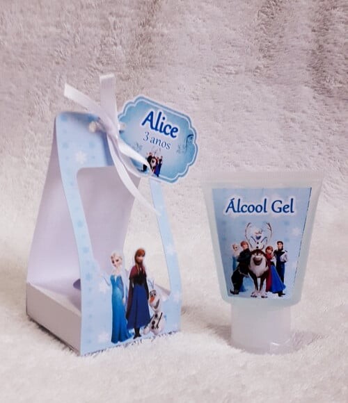 Caixa com Bisnaga de Álcool Gel ou Hidratante