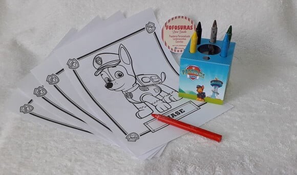 Caixa Kit Colorir Patrulha Canina