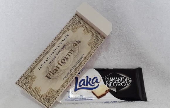 Caixa para Barra de Chocolate Harry Potter
