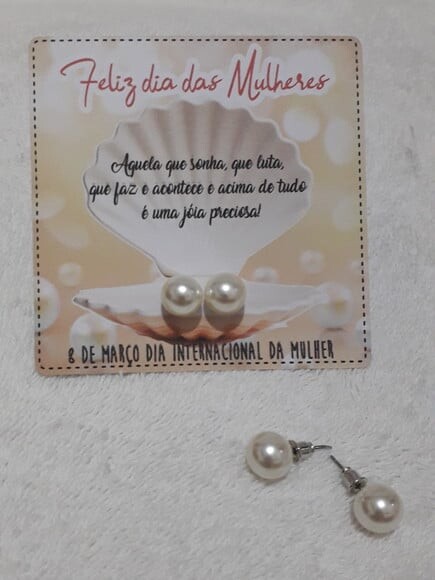 Cartão com Brinco Pérola