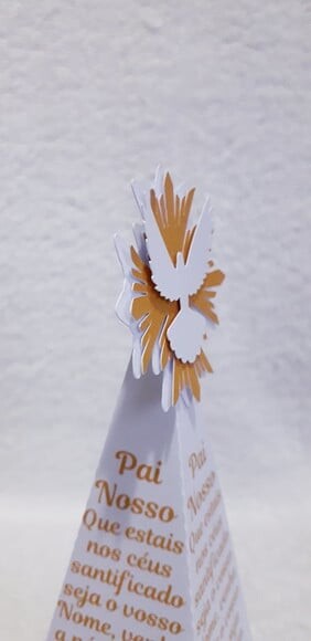 Cone 3d com Oração do Pai Nosso