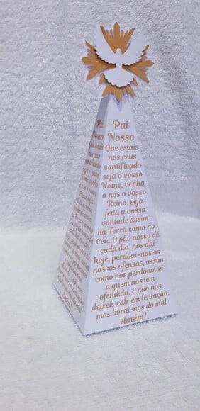 Cone 3d com Oração do Pai Nosso