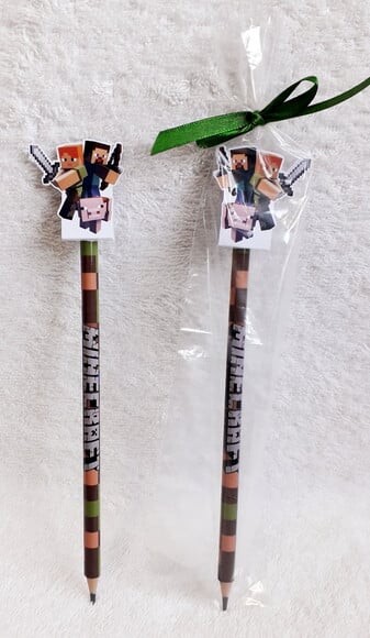 Lápis Personalizado com Ponteira Minecraft
