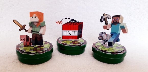 Latinha Aplique 3d Minecraft
