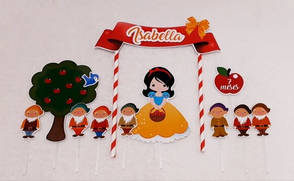 Topo de Bolo BRANCA DE NEVE