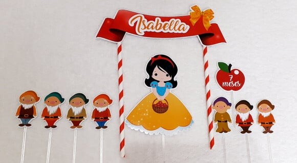 Topo de Bolo BRANCA DE NEVE