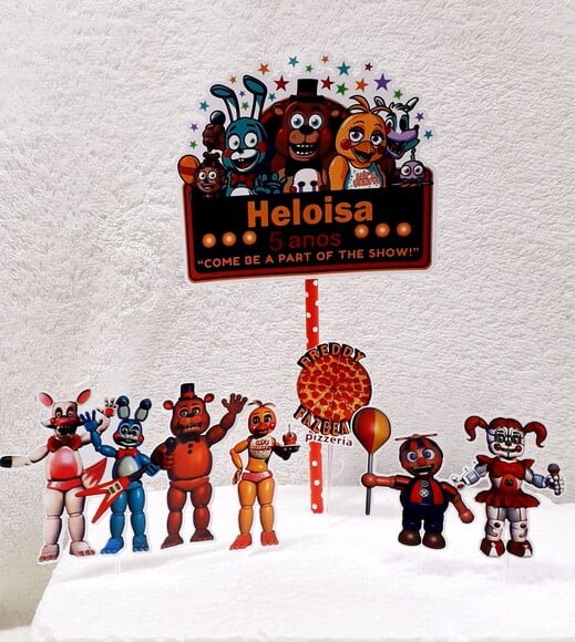 Topo de Bolo Fnaf