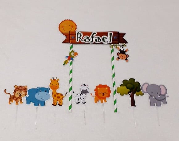 Topo de Bolo SAFARI