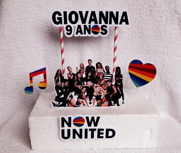 Topo de Bolo NOW UNITED