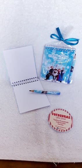 Bloquinho de Anotações com Mini Lápis FROZEN