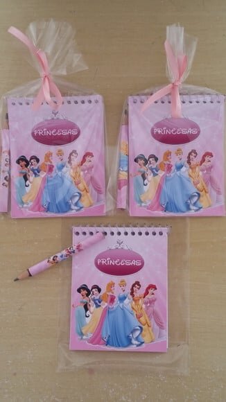 Bloquinho de Anotações com Mini Lápis Princesas